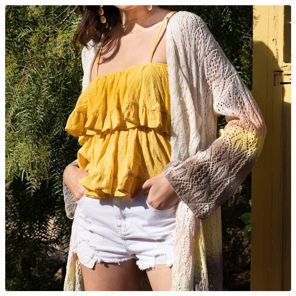POL Hand Dyed Knit Sherbet Cardigan - Picture 2 of 11